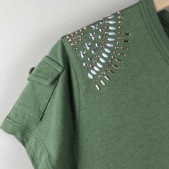 NWT Christian Audigier Embellished Top (Large) - Picture 3 of 7